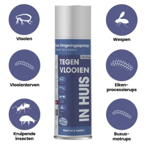 Flea Free Omgevingsspray Werkt 6 weken tegen vlooien, vlooienlarven, wespen en kruipende insecten
