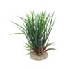 kunststofplant Fan Grass, 30cm met verzwaarde grindbasis, decoratief en ideaal als schuilplaats voor diverse dieren.