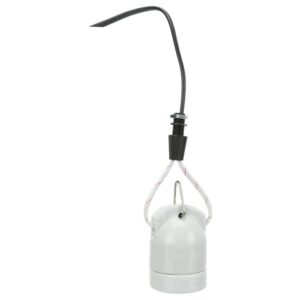 Keramische Fitting Pro Socket hangend voor veilige, hittebestendige verlichting met kabel en schakelaar, eenvoudig op te hangen.