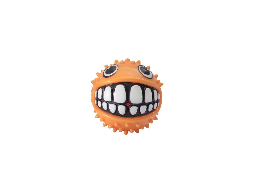 RGRP01D Rogz Toyz Grinz Puffer Fish Fetch Ball Orange Small Rogz Toyz Grinz Puffer Fish Fetch Ball Orange is een stevige, opvallende apporteerbal met grappig design voor uren hondenspeelplezier