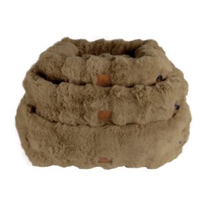 EST1941 huisdieren divan Stag Brown is een luxe rustplek voor katten en honden met zachte bekleding en een stijlvolle look.