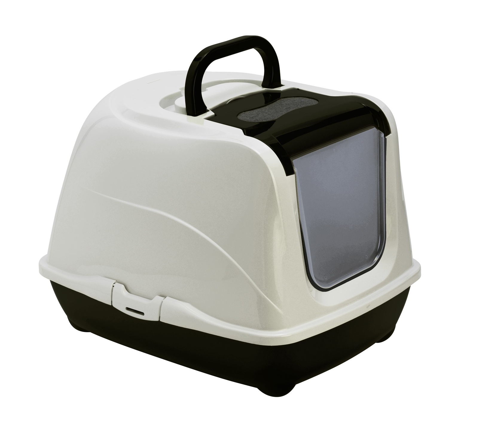 0213264 a scaled 1 Moderna kattenbak Flip Cat 50 cm met opklapbare deur, handvat en schep. Praktisch, stijlvol en eenvoudig schoon te maken.