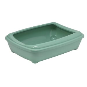 De Moderna kittenbak met rand 42 cm is een open toiletbak voor kittens, maar is ook geschikt voor andere kleine huisdieren. Denk hierbij aan konijnen, cavia’s en fretten.