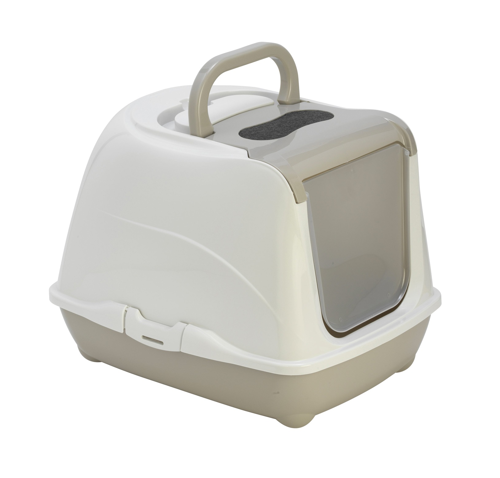 0214253 a scaled 2 Moderna kattenbak Flip Cat 50 cm met opklapbare deur, handvat en schep. Praktisch, stijlvol en eenvoudig schoon te maken.