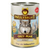 Wolfsblut Grey Peak is compleet, graanvrij natvoer met geit en zoete aardappel, ideaal voor gevoelige volwassen honden.