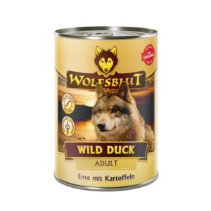 Wolfsblut Wild Duck is compleet, graanvrij natvoer met eend en aardappelen, licht verteerbaar en zeer geliefd bij honden.