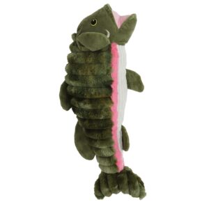 Hondenknuffel Vinnie de Vis Corduroy met piep XL is een groot, stevig en zacht hondenspeeltje met pieper en kraakelementen voor extra speelplezier.