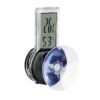 Digitale thermo hygrometer voor terraria meet temperatuur (0-50 °C) en luchtvochtigheid (30-90%) en is eenvoudig te bevestigen met zuignap.