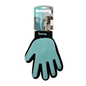 Rubber massage handschoenborstel hond en kat, aaien, verzorgen en masseren in één beweging Het haar blijft aan de handschoen plakken en is na gebruik eenvoudig te verwijderen.