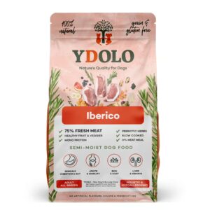 YDOLO Healthy and Pure Iberico is hypoallergeen semi-moist hondenvoer met 75% vers varkens vlees voor optimale gezondheid en smaak