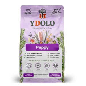 YDOLO Healthy and Pure Puppy is hypoallergeen puppyvoer met 75% vers vlees voor een gezonde groei en sterke start