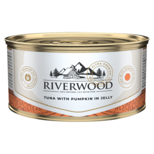 Riverwood Caviar Tuna with Pumpkin 85gr is natuurlijk natvoer met tonijn en pompoen in gelei voor katten.