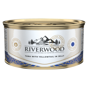 Riverwood Caviar Tuna with Yellowtail 85gr is natuurlijk natvoer met tonijn en barnsteenmakreel voor kieskeurige katten.