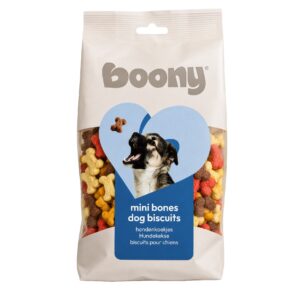 Hondenkoekjes Mini Bones zijn heerlijke mini beloningen, ideaal voor training en verantwoord tussendoor geven.