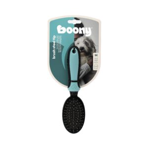 Borstel Stalen Pen Medium verwijdert losse haren, vuil en kleine klitten voor een gezonde en verzorgde honden of kattenvacht.