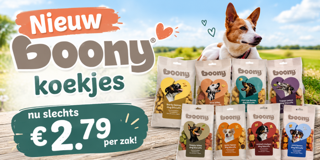 nieuwe boony hondenkoekjes, een ware traktatie voor uw hond.