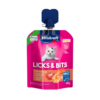 04008239276438 C1N1 s01 Vitakraft Licks & Bits Garnaal en Tomaat 60 gr is een romige kattensnack met zachte stukjes, zonder toegevoegde suikers en granen.