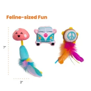Petstages Festival met Catnip 3 stuks is een kleurrijke speelset met kattenkruid voor extra aantrekkelijk en actief speelplezier.