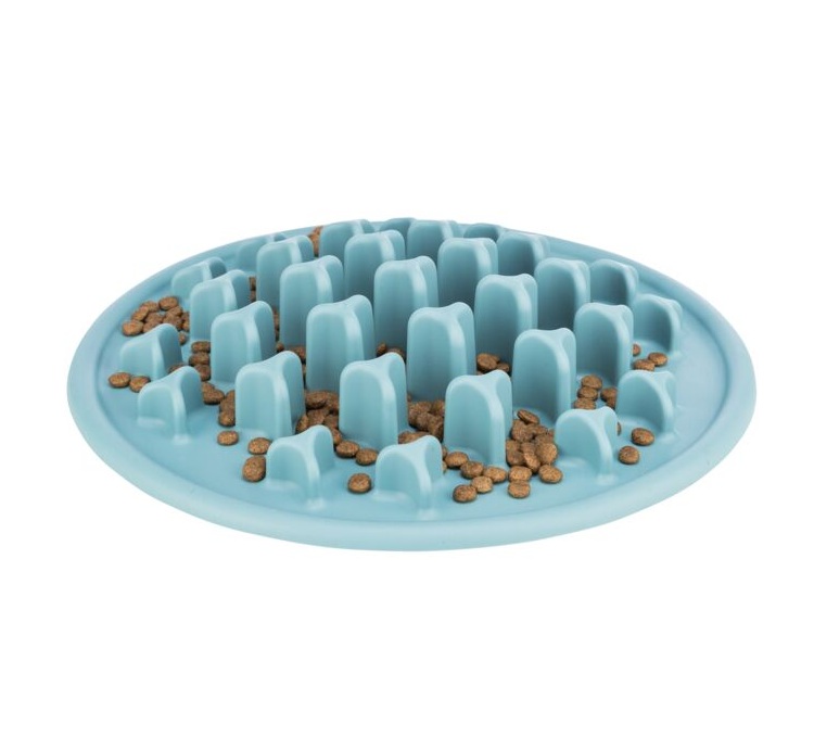 PHO PRO CLIP 25038 2 SALL AWK V1 Slow Feeding Voedermat Pillars helpt schrokken te voorkomen en stimuleert langzamer eten. Slipvast, zacht en Ø 35 cm.