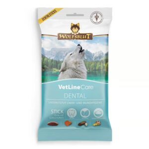 Wolfsblut VetLine Care Dental, Wolfsblut Dental 180 g, dental snack hond, gebitsverzorging hond, kauwsnack gebit hond, hondensnack tegen tandsteen, graanvrije dental snack, Wolfsblut hondensnack