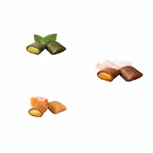 GimCat Nutri Pockets Malt & Vitamin Mix 150 gram zijn knapperige kattensnacks met mout en vitamines voor dagelijks genieten.