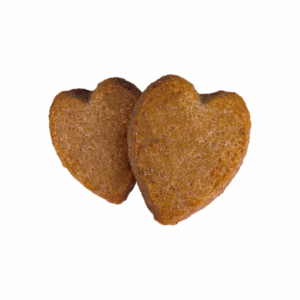 DoggyeBag Cuortenero Cuoricini 150 gr zijn hartvormige, gevulde hondenkoekjes met de verrassende smaak van bessen en vanille.
