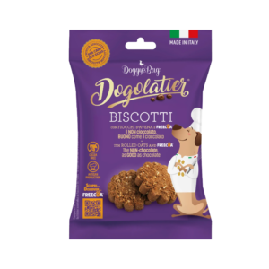 NLDGLB65 Biscotti DoggyeBag Biscotti zijn knapperige hondenkoekjes met Freecoa voor een heerlijke chocoladebeleving, zonder cacao of theobromine.