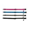 Kattenhalsband met Strass van zacht velours, versierd met strass steentjes, traploos verstelbaar en verkrijgbaar in diverse kleuren.