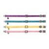 Kattenhalsband Glitter is een traploos verstelbare kattenhalsband met belletje, verkrijgbaar in diverse kleuren.