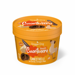 DoggyeBag Cuortenero Canestrelli 150 gr zijn gevulde hondenkoekjes met johannesbrood, Grana Padano-kaas en honing.