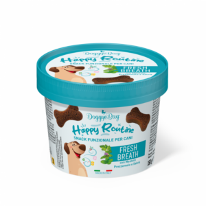 DoggyeBag Happy Routine fresh breath kleine botjes 150 gr met menthol, peterselie en salie voor een smakelijke beloning en frisse adem.