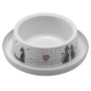 Eetbak Trendy Dinner Cats in Love van Moderna. Kunststof kattenvoerbak van 16 cm met vrolijke kattenprint.